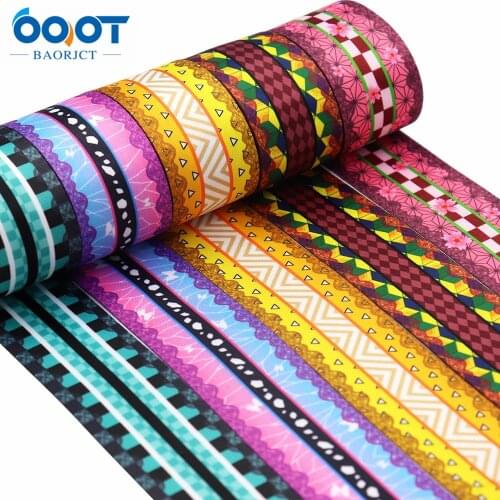 1-1/2" M-21602-744 Double-Sided Geometric FlowersThicken Ribbon 10 Yards DIY Dog Collar Leash Mobile Phone Chain Kettle Webbing