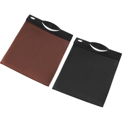 1PCS Durable Car Garbage Bag Hanging Folding Trash Can Bin Leather Magnetic Garbage Bag Hanging Collapsible Magnetic Adsorption