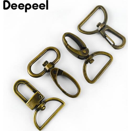 20pcs Deepeel 25mm Bronze Metal Buckles Lobster Clasp Swivel Snap Hooks Dog Collar Carabiner Keyring Buckle DIY Bags Accessories