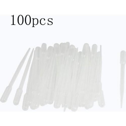100pcs 3ml Plastic Squeeze Transfer Pipettes Dropper Disposable Pipettes For Silicone Mold UV Epoxy Resin Craft Jewelry Making