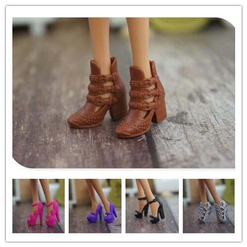 2019 Original High Quality 1 pair 1/6 Fashion Sneaker Doll Sandals shoes Doll Flat Boots for Barbie Doll shoes 1/6