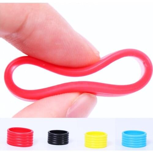 3pcs Absorb Elastic Fix Ring Sweat Silicone Overgrip Badminton Racket Protector Sports Band Stretchy Racquet Tennis Grip Ring