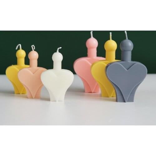 3D Peach Heart Love Candle Mold Handmade Supplies DIY Aromatherapy Plaster Soap Making Playing Cards Acrylic Transparent Mould