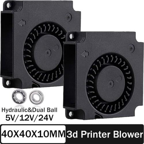 5PCS Gdstime 4cm 3D Printer Blower DC 5V 12V 24V Quiet Cooler 40X40X10mm for DVR and Small Appliances Series Repair Replacement