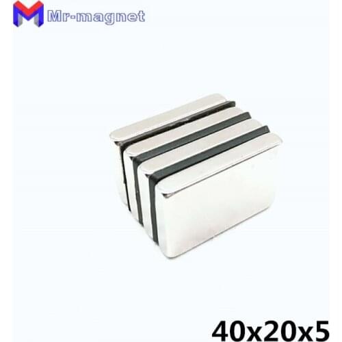 50pcs 40x20x5mm Super strong neo neodymium magnet 40x20x5, NdFeB magnet 40*20*5mm, 40mm x 20mm x 5mm magnets 40mmx20mmx5mm