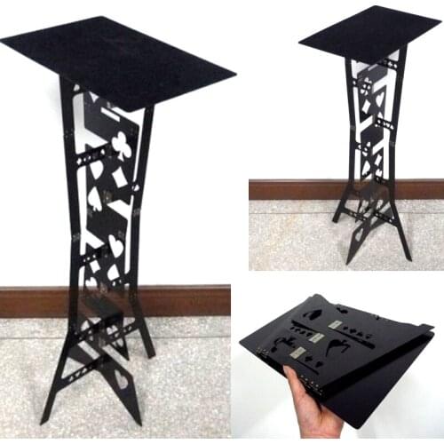 Aluminum Magic Folding Table (Alloy,Black Color) Magicians Best Table Stage Close Up Illusions Gimmick Accessories Magic Tricks