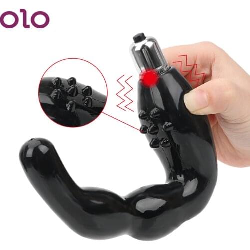 OLO Anal Vibrator G-spot Vibrator Anal Plug C Type Dildo Butt Plug Male Masturbator 10 Speed Prostate Massager Sex Toys For Man