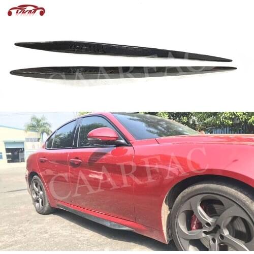 Carbon fiber Material Side Skirts FRP Bumper Aprons Car accessorise for Alfa Romeo Giulia Sedan 4 Door 2015-2017 Auto Styling