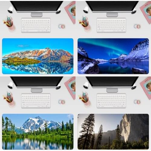 Forest Nature Mountain Large Keyboard Cover Non-Slip Rubber Base Computer Carpet Desk Mat PC Game Mouse Pad