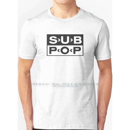 Sub Pop Records Logo T Shirt 100% Pure Cotton Subpop Grunge 90s Record Label Creative Trending Vintage Cool Gift Euro Us Size