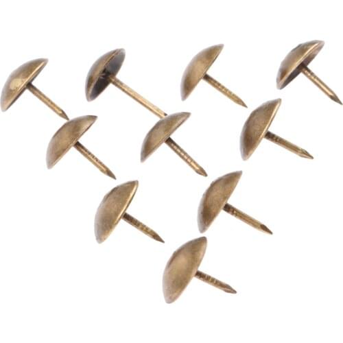 100pcs Upholstery Tacks Sofa Foam Nail 11*11mm Antique Thumbtack Push Pin for Furniture Decoration