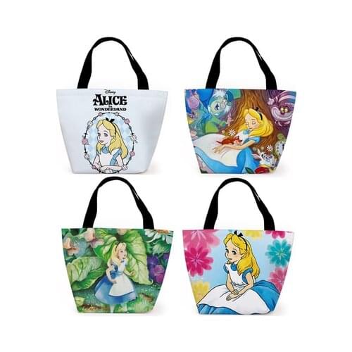 Disney Alice in Wonderland Anime Figures Cartoon Product Cosplay Accessories Customized Lunch Bag Warm Storage Gifts Unisex