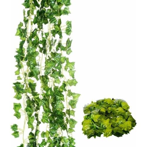 Best 2.2M Home Decor Artificial Ivy Leaf Garland Plants Vine Fake Foliage Flowers Creeper Green Ivy Wreath