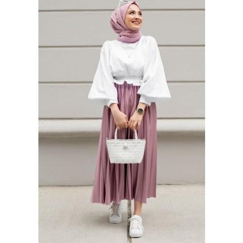 Muslim Abayas Suit Hijab Dress 2 PIECES Bottom and Top Fashion 4 Season Islamic Clothing Caftan Ramadan Dubai Made in Turkey