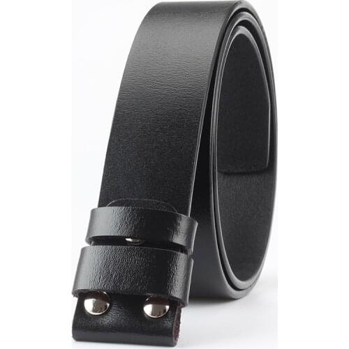 MYMC Mens Genuine Cowhide Leather Belt without Buckle DIY Belt Accessories High Quality Wild Belts
