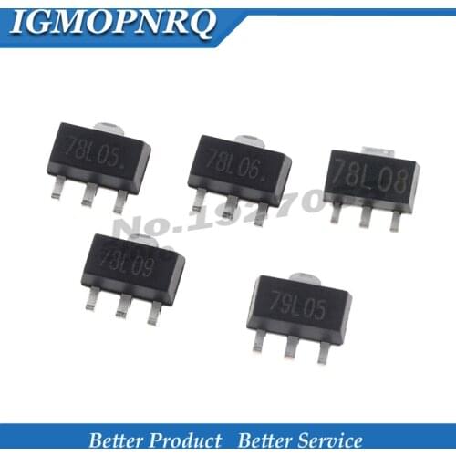 SOT-89 SMD transistor Assorted KIT Total 8Values X10pcs=80pcs contains 78L05 78L06 78L08 78L09 78L10 78L12 78L15 79L05