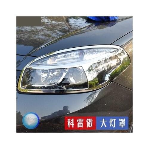 ABS plating before the headlamps headlamps decorative box for 2009-2015 Renault koleos Car styling