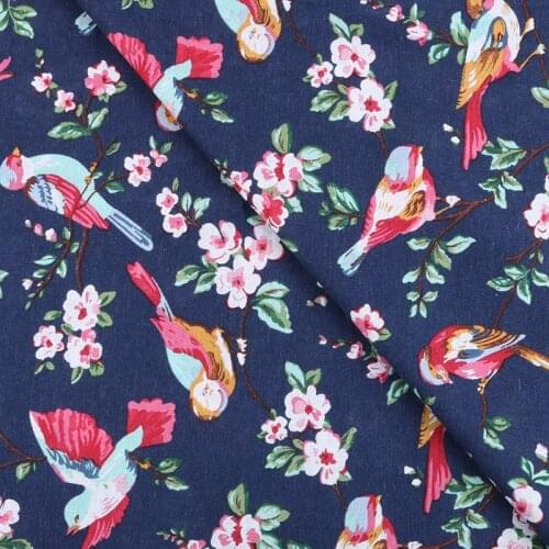 Nanchuang Navy Cotton Linen Fabric For Dolls Sofa Curtain Bag Cushion Furniture Cover Handmade Hometextile Cloth 50x145cm