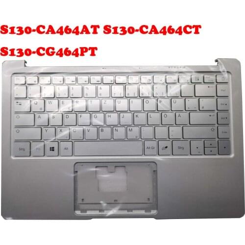 Laptop PalmRest&keyboard For PEAQ PNB S130-CA464AT S130-CA464CT S130-CG464PT Sliver C shell With German GR Sliver keyboard
