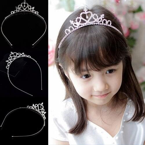 Happy Birthday Crystal Rhinestone Crown Hair Bands For Kids Girl Hoop Headband Wedding Prom Tiaras Hair Jewelry Accessories