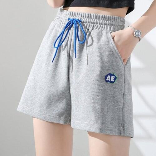 OUMENGKA Oversized Women Summer Cotton Shorts Casual Ladies Drawstring Elastic Waist Loose Short Trousers Plus Size S-5XL