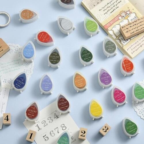 Pigment Stamping Craft Ink Pad 24pcs/lot Water Drops Inks For DIY doigt mousse scrapbooking