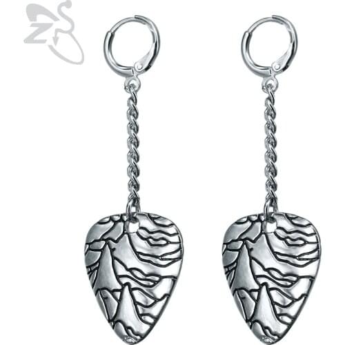 Fashion Korean Trend Earrings Punk Fashion Heart Pendant Long Earring oorbellen Stainless Steel Chain Leaf Leaves Earrings Gift