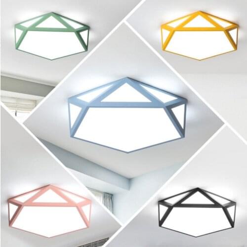 Nordic LED macaron bedroom ceiling lamp simple and modern creative personality living room bedroom lamp