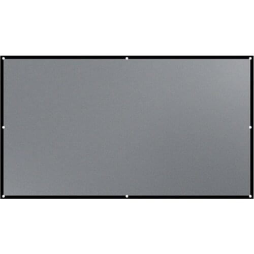 Folding Projector Curtain Polyester Soft Simple Curtain Folding Movie Curtain Projector Home Outdoor Anti-light Curtain