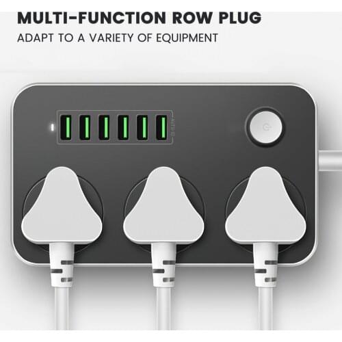 Standard Socket Terminal Block Power Strip Socket Row Household Porous USB Socket Multi-function Multi-function Cable
