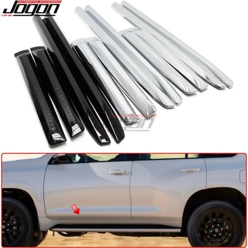 Car Styling ABS Chrome Car Side Door Body Protector Molding Cover For Toyota Land Cruiser Prado FJ150 2010-2020 Car Accessories