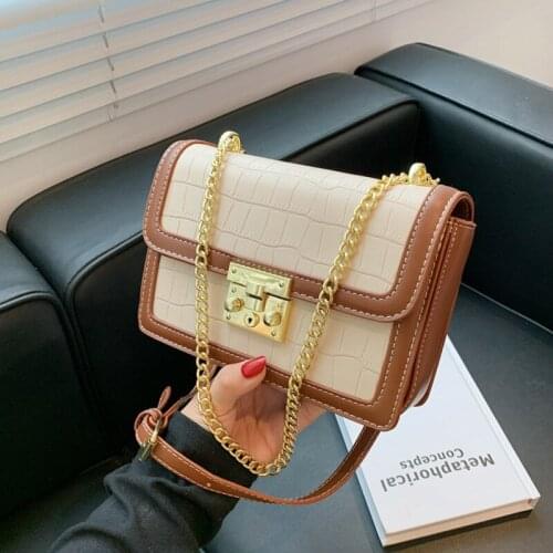 Stone Pattern Bag 2021 New Trendy Fashion Summer Ladies One Shoulder Messenger European and American Broadband Small Square Bag