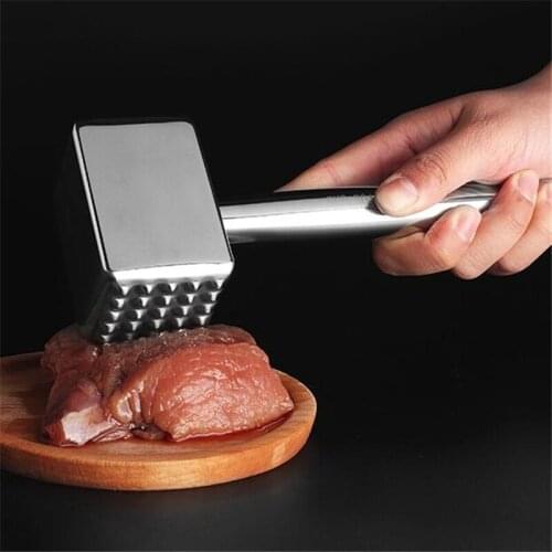 Stainless Steel Steak Tenderizer Practical Meat Hammer Pounder