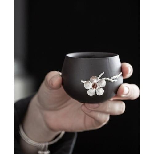 Japanese Cup, Tea Cup, Tin Cup, single Cup, flower Tea Set Drinking Glass Ceramic Pottery 4 style optional 140ml