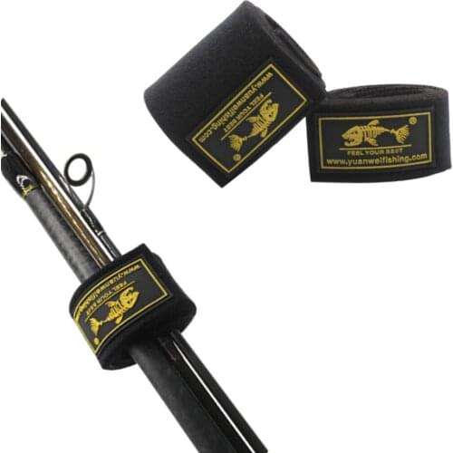 YUANWEI 2Pcs Fishing Rod Tie Holder Strap Suspenders Fastener Hook Loop Ties Fishing Rod Strapping Velcro Outdoor Fishing Gadget
