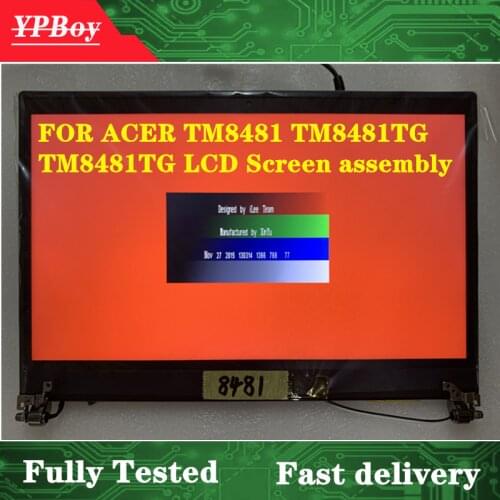 LCD display Screen with cover full set assembly upper parts black LP140WH6 F2140WH6 FOR ACER TM 8481 TM8481 TM8481TG TM8481TG
