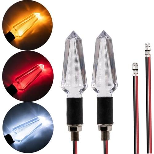 1Pair Motorcycle Turn Signal Light Clear Lamp Body 12V Turning Indicator Super Bright Indicator Light For Motorcycle ATV Scooter