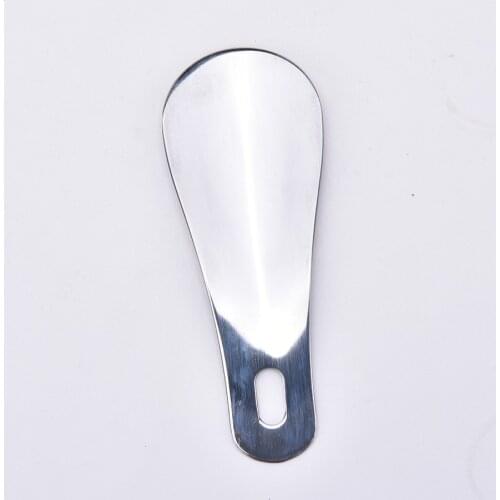 1PCS Mini Shoe Horn Portable 10cm Silver Stainless Steel Metal Shoe Horn Spoon Shoehorn Professional
