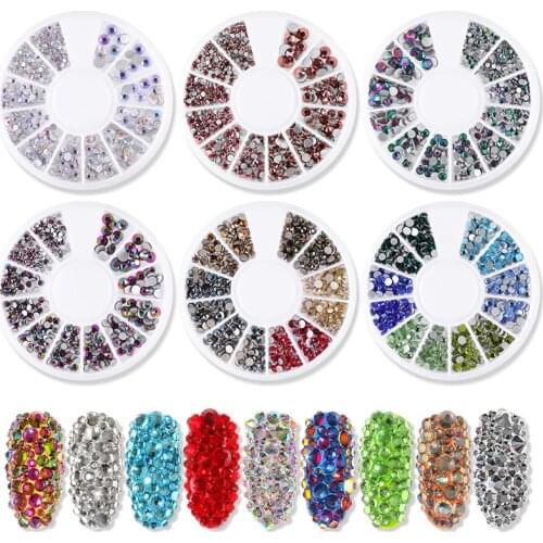 12 Grid Mixed Color Chameleon Stone Nail Rhinestone Small Irregular Beads 3D Nail Art Decoration