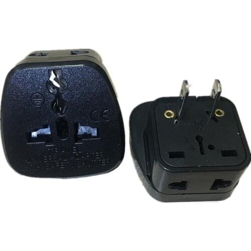 2017 Hot Sale EU UK AU to US USA Japan Mexico Travel Power Plug Charger Adapter Converter US-2PIN PLUG TYPE A Taiwan Brazil USA