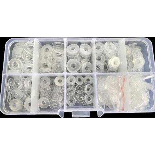 500PCS PVC Washers M3 M4 M5 M6 Hard Plastic Gasket Transparent Insulation Flat Paded For Screws Assortment Kits