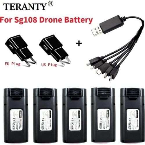7.4V 2200mAh Lipo Battery with 5 in1 charger For SG108 SG-108 Drone RC Quadcopter Spare Parts Drone Rechargeable Battery
