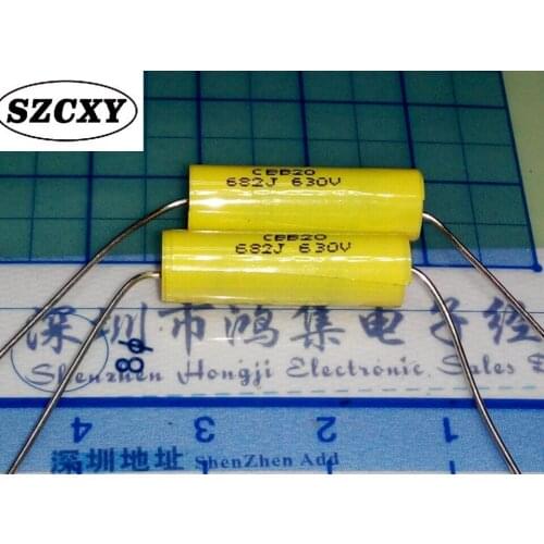 CBB20 682J 630V 0.0068UF Audio non-inductive axial wear heart capacitance 20*6 MM