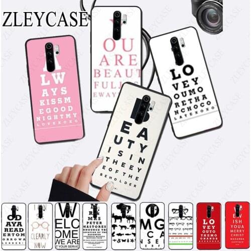 Eye chart Test High Quality Phone Case for redmi note8pro note7 note5 note6pro 7A 8A 8 note9s note9pro note 8t Mobile Cases