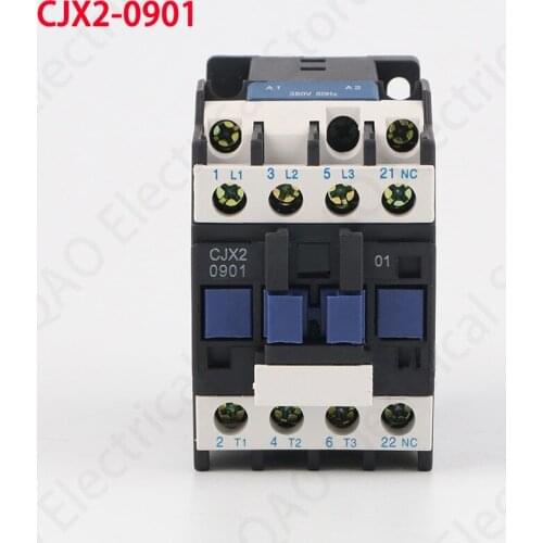 CJX2-0901 LC-0901 660V 9A 3 Poles 3P+N NC DIN Rail AC Contactor AC 24V 36V 110V 220V 380V Coil Factory Online Wholesale