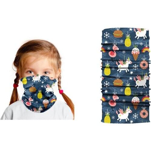 Kids Bandanas Christmas Mascarilla Headband Outdoor Windproof Neck Warmer Gaiter Face Scarves Multi-purpose Skateboard Mask