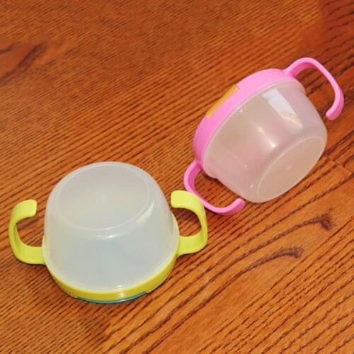 Newborn Baby Kids Bowl Non-Toxic Odourless Spill-Proof PP Portable Safety Feeding Eating Snack Food Bowl Spiral plastic sheet