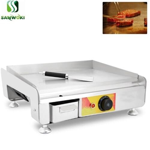 Electric Sizzling Furnace stainless steel hot flat plate Teppanyaki maker machine Grilled squid machine Pancakes Steak grill