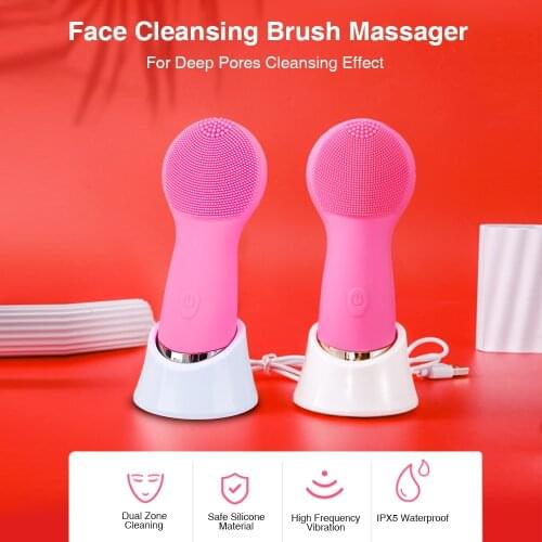 Electric Face Cleansing Brush Massager Facial Deep Pore Washing Vibration Massage Mask Nutrient Import Beauty Skin Care Device