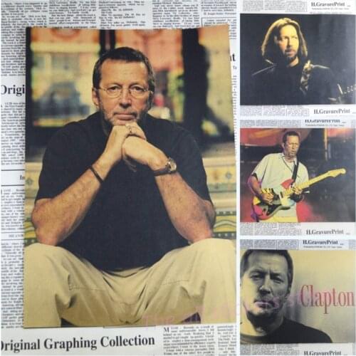 Eric Clapton Home Furnishing decoration Kraft acid rock music Poster Drawing core Wall stickers /1035